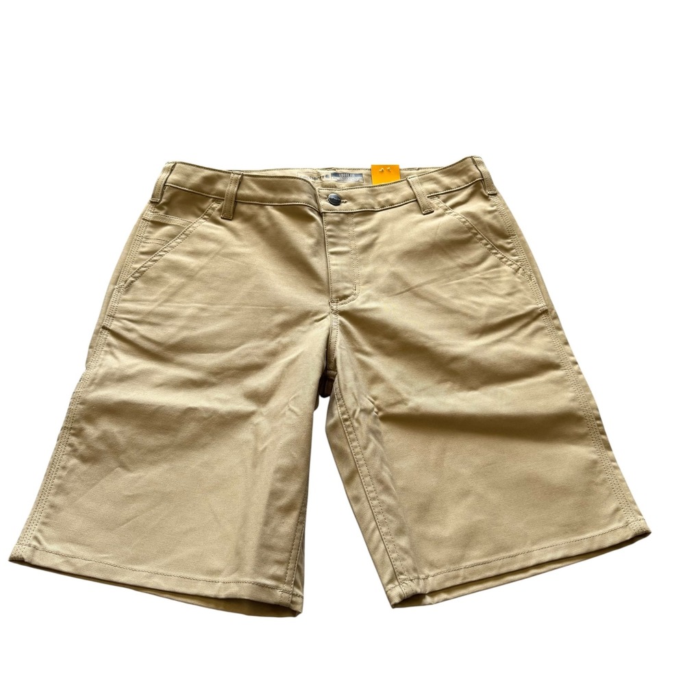 Carhartt Canvas Work Shorts Womens 12 Tan NWT Rugged Flex Loose Fit BS3111-W